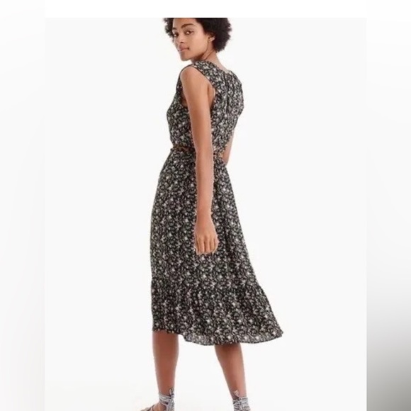 J.Crew Mercantile Size Small Superbloom Sleeveless Black Floral  Prairie Dress - Picture 2 of 12